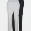 Even&Odd 2Er PackSlim Fit JoggersPantaloni SportiviMottled Light Grey/Black Donna Pantaloni EV421A08U-C11