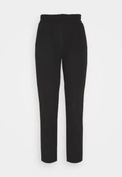 Even&Odd Paperbag Waist Tapered Trousers - Pantaloni - Black -Even&Odd 0f90db6416cb4c6b91439ef37d9e9ed6