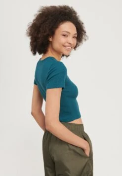 Even&Odd T-Shirt BasicTeal Donna T-shirt E Top EV421D25E-P11 -Even&Odd 100466313d554497a6e7d0662aa6c7a7