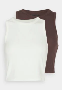 Even&Odd 2 PackTopOff-White/Dark Brown Donna T-shirt E Top EV421D1BI-A12 -Even&Odd 1a662c03c9ca4391bf46d334450df621