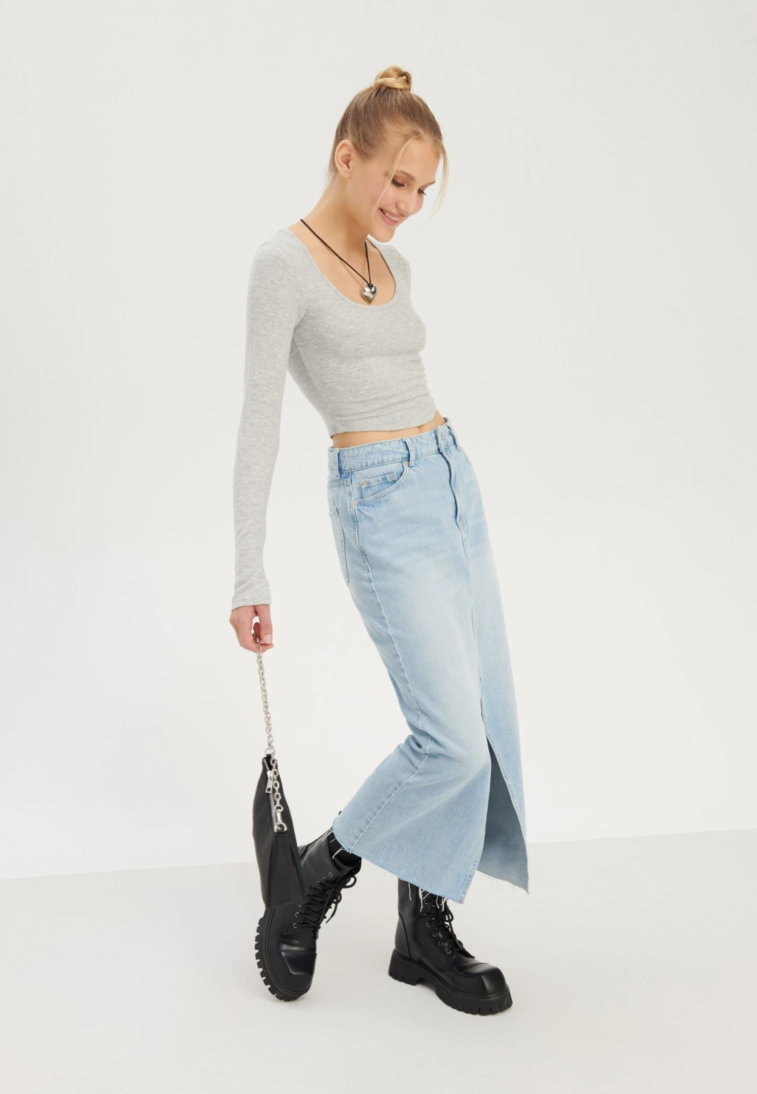 Even&Odd 2 PackMaglietta A Manica LungaBlack/Mottled Grey Donna T-shirt E Top EV421D26A-Q11 4 Even&Odd 2 PackMaglietta A Manica LungaBlack/Mottled Grey Donna T-shirt E Top EV421D26A-Q11 - immagine 2