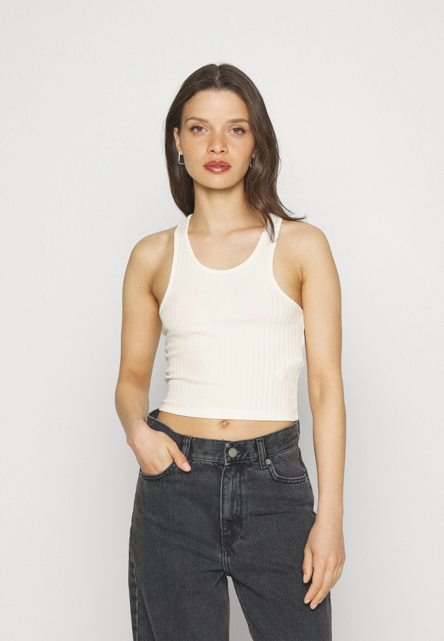 Wide Rib 2 PackTopWhite/Light Blue Donna T-shirt E Top EVF21D04W-A11 5 Wide Rib 2 PackTopWhite/Light Blue Donna T-shirt E Top EVF21D04W-A11 - immagine 3