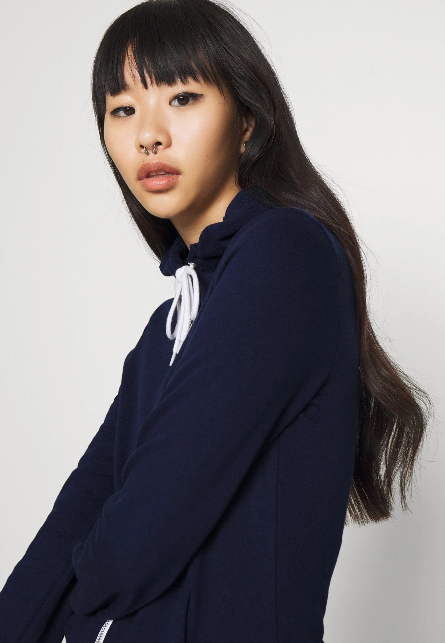 Even&Odd Felpa Con ZipDark Blue Donna Felpe EV421J088-K11 6 Even&Odd Felpa Con ZipDark Blue Donna Felpe EV421J088-K11 - immagine 4