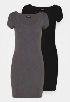 Even&Odd 2 PackVestito Di MaglinaBlack/Mottled Grey Donna Vestiti EV421C131-Q11 -Even&Odd 3133cbb312b041ba8a50eee456b0d3f6