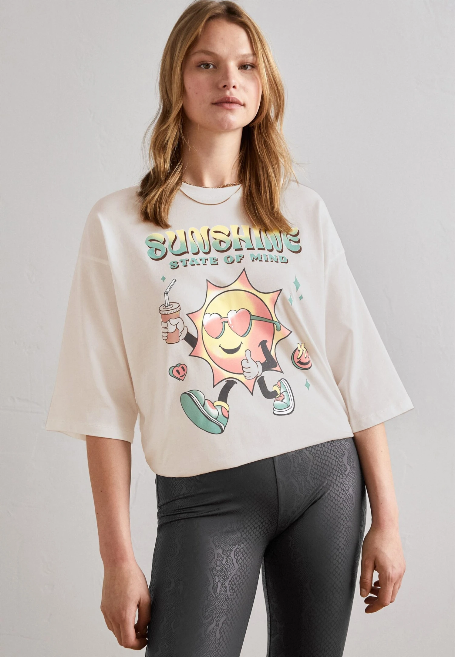 Even&Odd T-Shirt Con StampaBeige Donna T-shirt E Top EV421D26M-B11 3 Even&Odd T-Shirt Con StampaBeige Donna T-shirt E Top EV421D26M-B11