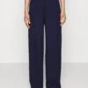Petite Tailored Wide Leg TrouserPantaloniDark Blue Donna Pantaloni EVF21A026-K11 -Even&Odd 51ce3ce279a34474bdb440f028190d70
