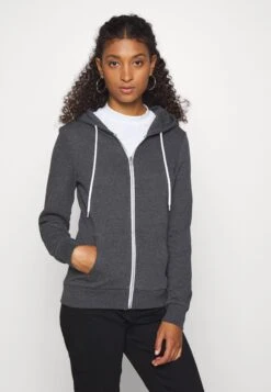 Even&Odd Felpa Con ZipMottled Dark Grey Donna Felpe EV421J088-C11