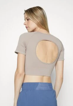 T-Shirt Con StampaTaupe Donna Abbigliamento EV941D05R-B11 -Even&Odd 6673c3da41044f848cb94d506459ad10