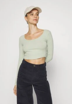 Even&Odd 36 2 PackMaglietta A Manica Lunga001White_601Light Green Donna T-shirt E Top EVF21D04X-A11