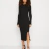 Even&Odd Circ Long Sleeves Midi High Slit Dress - Abito In Maglia - Black 2 Even&Odd Circ Long Sleeves Midi High Slit Dress - Abito In Maglia - Black -Even&Odd 78ba349cee134afc9057675912a5012b