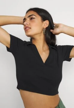 Even&Odd PoloBlack Donna T-shirt E Top EV421D1R6-Q11 -Even&Odd 7a79a78ade284634bc363a0e454b37ec