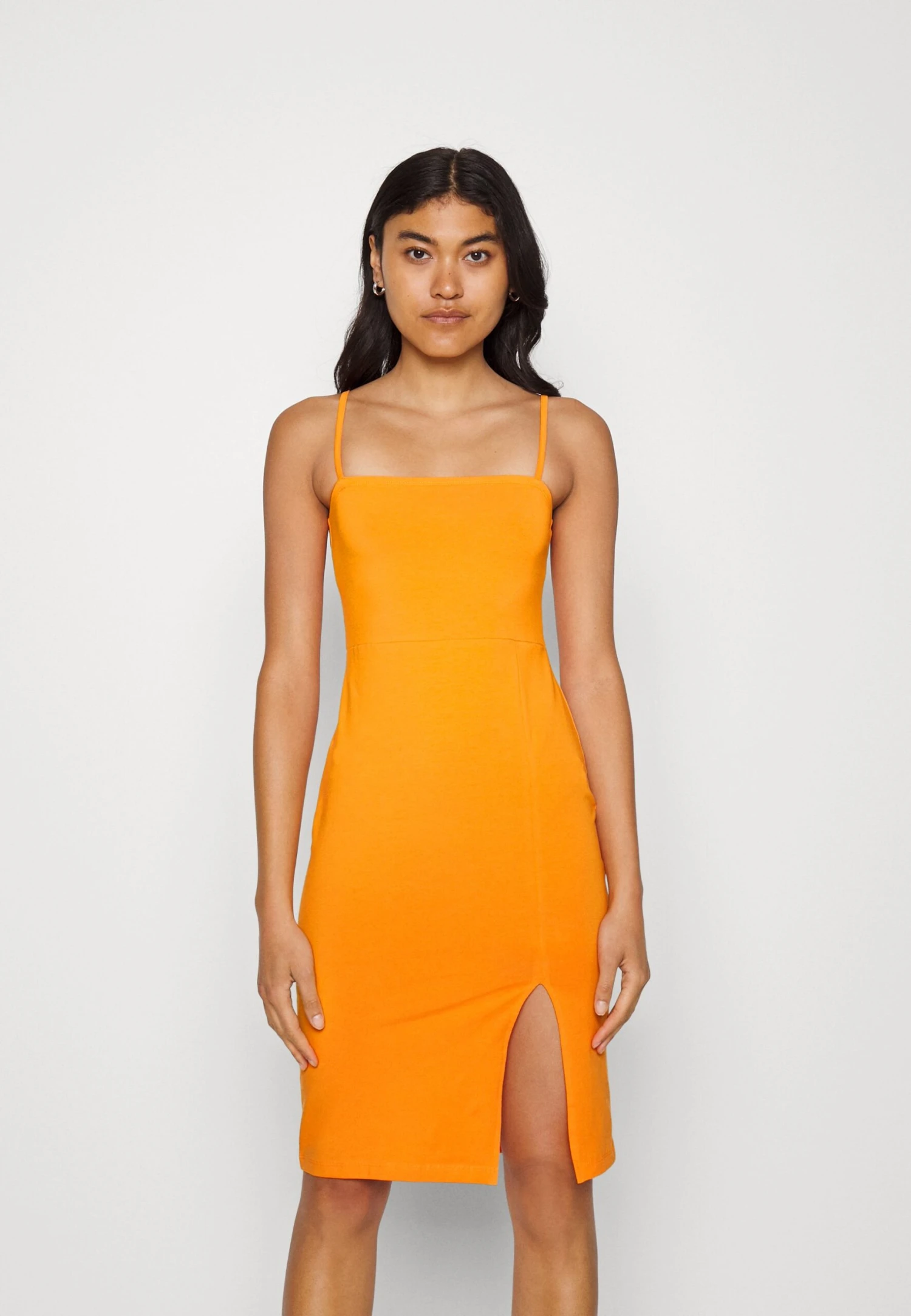 Even&Odd Strappy Mini Bodycon Dress- Vestito Di Maglina - Orange 3 Even&Odd Strappy Mini Bodycon Dress- Vestito Di Maglina - Orange
