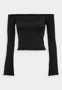 Even&Odd Longsleeve Shoulder DropWhiteTopBlack Donna T-shirt E Top EV421D21C-Q11