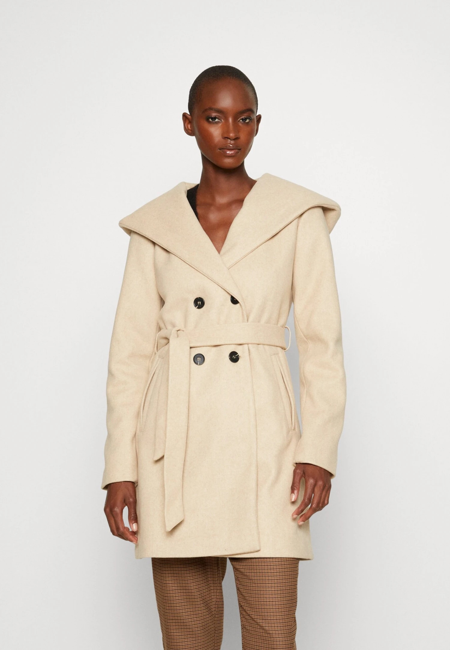 Cappotto CortoBeige Donna Cappotti EVI21U003-B11 3 Cappotto CortoBeige Donna Cappotti EVI21U003-B11