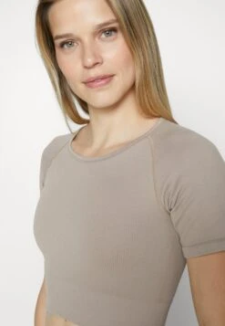 T-Shirt Con StampaTaupe Donna Abbigliamento EV941D05R-B11 -Even&Odd a35d217175e447d0a4747d1cbab8053b