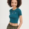 Even&Odd T-Shirt BasicTeal Donna T-shirt E Top EV421D25E-P11 -Even&Odd ae094a3b027f481d9f59eebe80b60818
