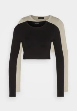 Even&Odd 2 PackMaglietta A Manica LungaBlack/Khaki Donna T-shirt E Top EV421D26S-Q11 -Even&Odd be95521de53540708ab4425152ecf2b4