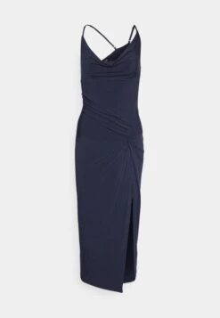 Even&Odd Circ Asymmetric Neckline Slit Dress Vestito Elegante503Dark Blue Donna Vestiti EV421C1CM-K11 -Even&Odd e39474dbf96b4c4e97452f4b8e08d531