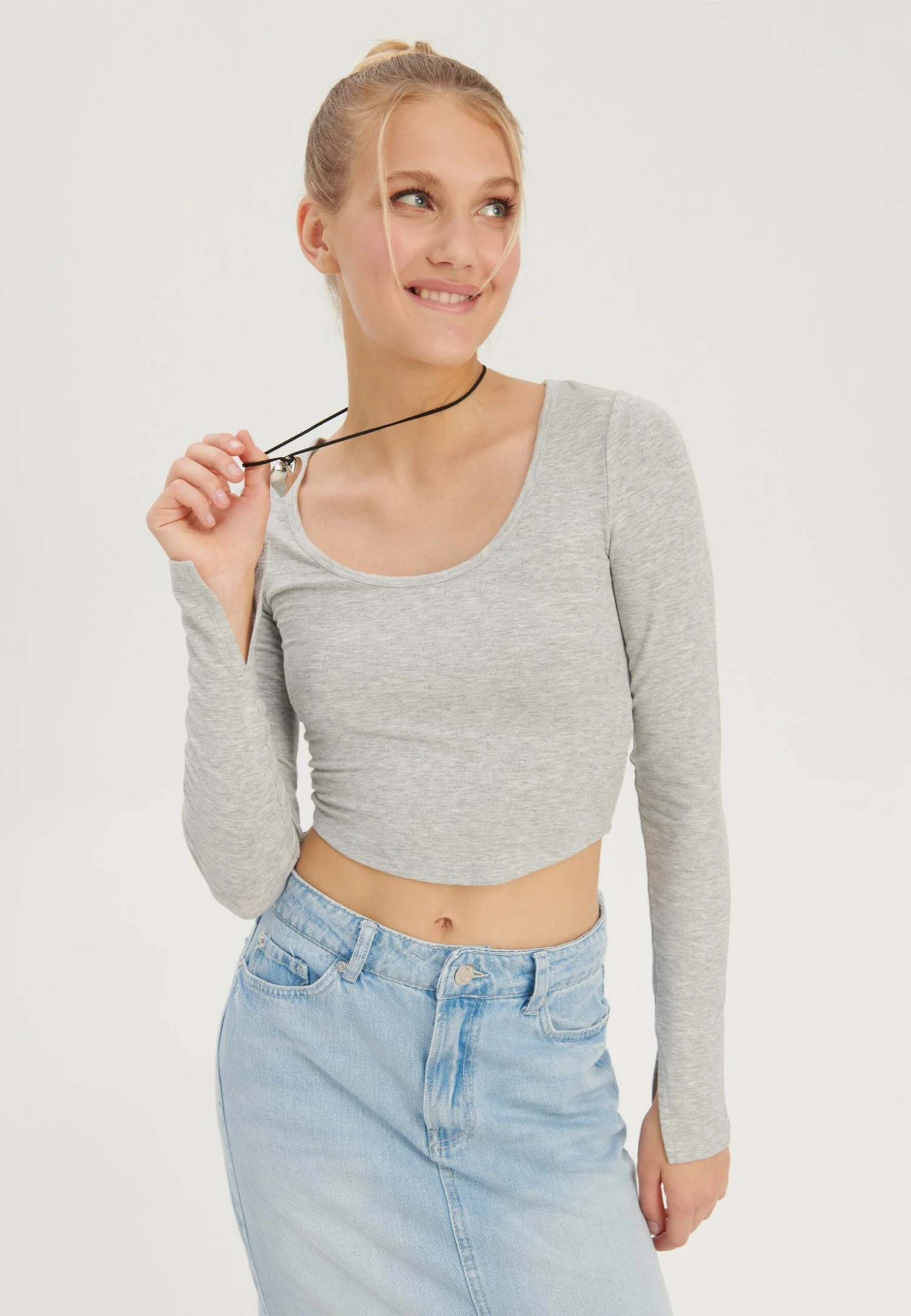 Even&Odd 2 PackMaglietta A Manica LungaBlack/Mottled Grey Donna T-shirt E Top EV421D26A-Q11 3 Even&Odd 2 PackMaglietta A Manica LungaBlack/Mottled Grey Donna T-shirt E Top EV421D26A-Q11