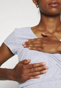 2PackT-Shirt BasicGreen/Mottled Light Grey Donna T-shirt E Top EVO29G00L-M11 -Even&Odd f4c5881fbfda4c9089325048b094ebb0