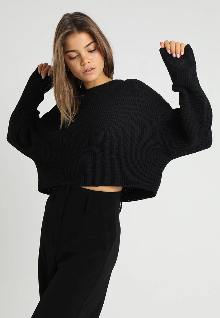 Even&Odd Cropped JumperMaglioneBlack Donna Maglieria EV421I09V-Q11 3 Even&Odd Cropped JumperMaglioneBlack Donna Maglieria EV421I09V-Q11